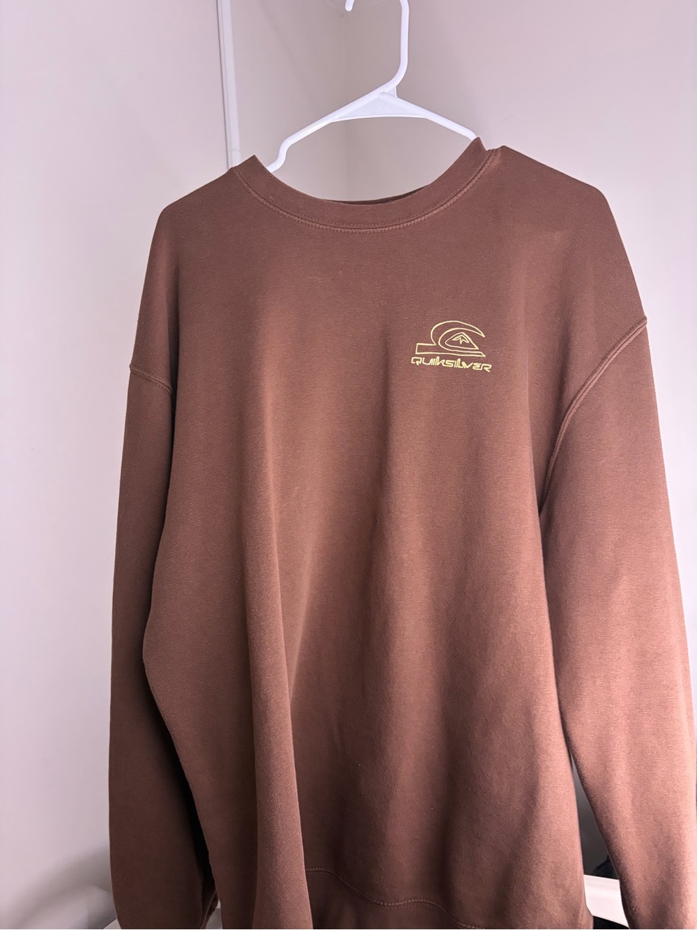 Quiksilver Men's Brown Crewneck Sweatshirt